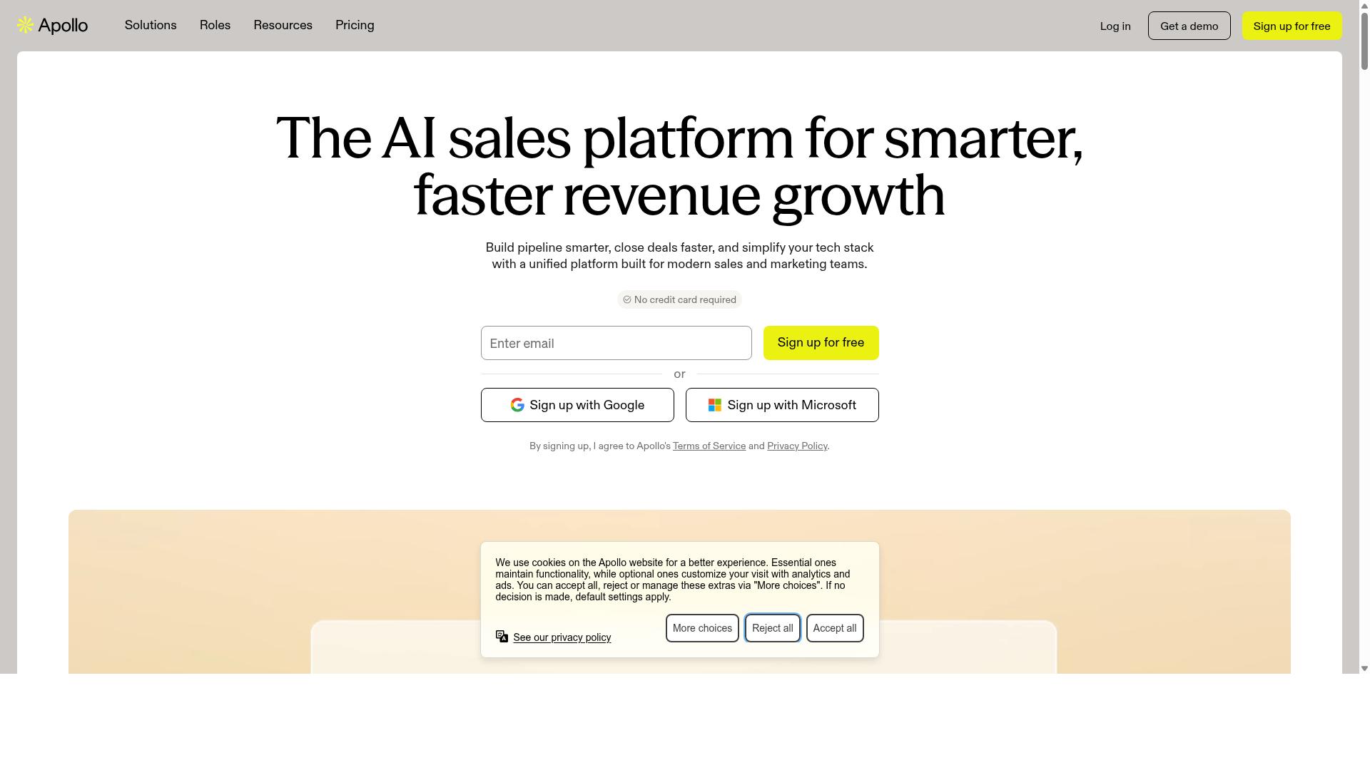Apollo.io website